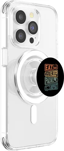 Vista 3 de Raqueta de pádel retro - Squash Vintage Padel PopSockets MagSafe PopGrip para iPhone