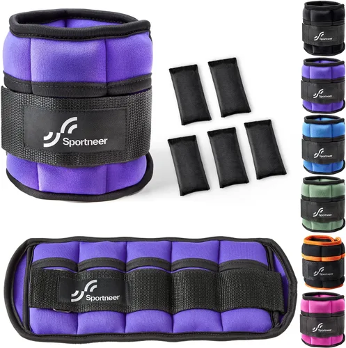 Vista 11 de Sportneer Adjustable Ankle/Wrist Weights for Men Women Kids, Weighted Leg & Cuff Strength Training for Yoga Walking Running Aerobics Gym Fitness