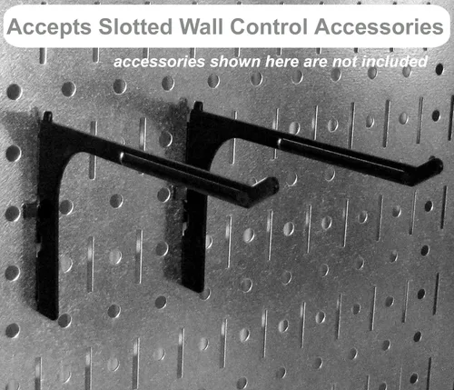 Vista 3 de Wall Control Pegboard - Organizador básico de herramientas utilitarias con accesorios negros