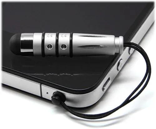 Vista 3 de BoxWave Lápiz capacitivo compatible con iPad (1ª generación 2010), mini lápiz capacitivo, edición brillante, mini lápiz capacitivo de punta de goma