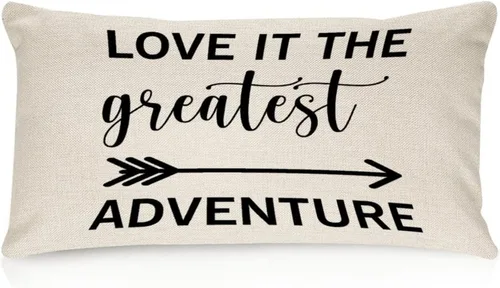 Vista 51 de Better When We are Together - Fundas de almohada lumbar de 12 x 20 pulgadas con citas divertidas de algodón y lino para sofá, decoración de sala