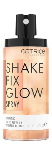 Vista 2 de Catrice Shake Fix Glow Spray Establece maquillaje e hidrata la piel Fabricado con flor de cactus y extracto de piña Sin aceite, sin parabenos