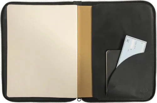 Vista 5 de Hide & Drink, Zippered Journal Cover for Moleskine Notebook, XL Size (7.5 x 9.75 in. Notebook NOT Included) Full Grain Leather, Handmade, Charcoal