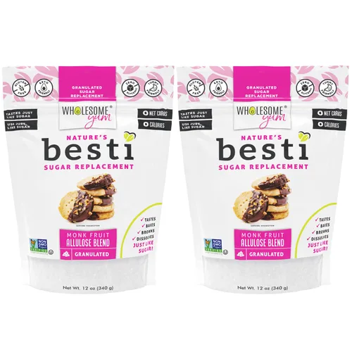 Vista 11 de Wholesome Yum Besti - Sustituto natural de azúcar, mezcla de edulcorante de fruta de monje granulada cetogénica con alulosa (sin eritritol), sin
