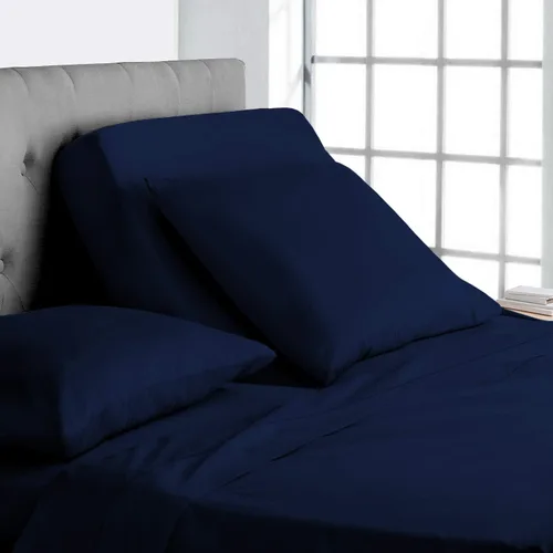 Vista 3 de Online Bedding Linen Flex Top - Cama tamaño Queen, 800 hilos, algodón egipcio de 18 pulgadas, sábanas divididas de bolsillo profundo para dormir