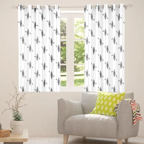 Vista 5 de Feelyou Cortinas de lago para dormitorio, sala de estar para niños, decoración de casa de lago, cortinas opacas (2 paneles, 38 x 45 pulgadas), Multi