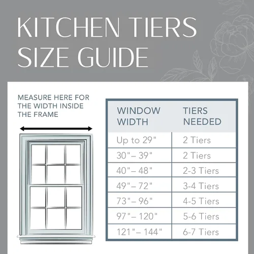 Vista 6 de Elrene Home Fashions Farmhouse Living Buffalo-Check Juego de cortinas de dos niveles para baño o cocina, 30" x 24" (Juego de 2 niveles), Gris/Blanco