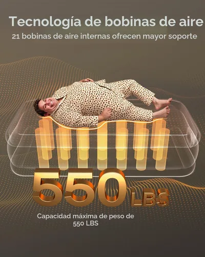 Vista 5 de NatraCalm Colchón de Aire Gemelo con Bomba Incorporada Elevado, Colchón Inflable para Huéspedes Casa Camping, Colchón Inflable Tamaño Gemelo en 2
