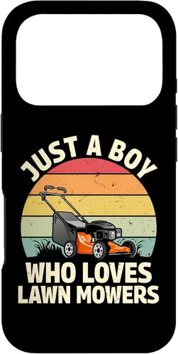 Vista 30 de just a boy who Loves Lawn mowers Funny Gardening Lover Art Case for iPhone 17