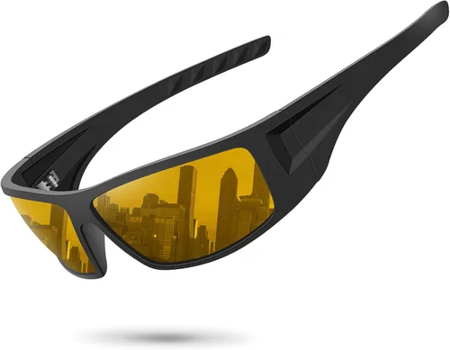 Vista 25 de Gafas de sol deportivas polarizadas para hombres y mujeres con marco irrompible para ciclismo, pesca, lentes envolventes, protección UV400