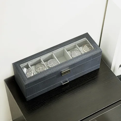 Vista 3 de ProCase Paquete de caja de reloj con caja de reloj de 6 ranuras