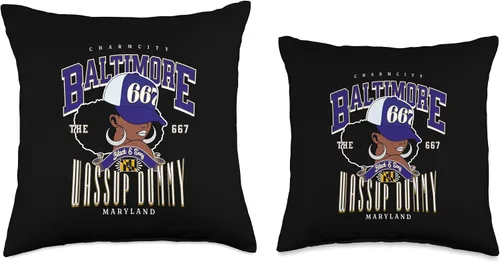 Vista 3 de 667 Area Code for Black Queens Throw Pillow