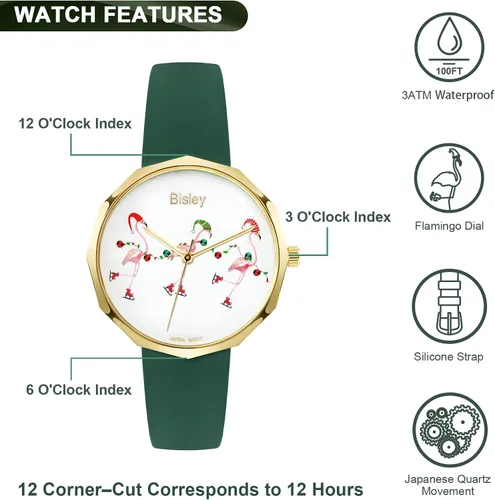 Vista 2 de Relojes de cuarzo para mujer, esfera de conchas de nácar con correa de silicona suave, reloj de pulsera pequeño con caja de regalo