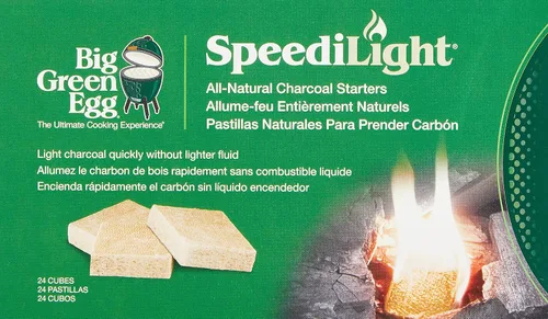 Vista 4 de Big Green Egg carbón vegetal para barbacoa natural, 24 cubitos