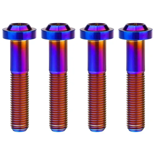 Vista 23 de Titanium M10 Torx Head Bolt (M10x10mm Pitch 1.25mm, Black) 10 15 20 25 30 35 40 45 50 55 60mm Pitch 1.25/1.5mm Screw Pack of 4