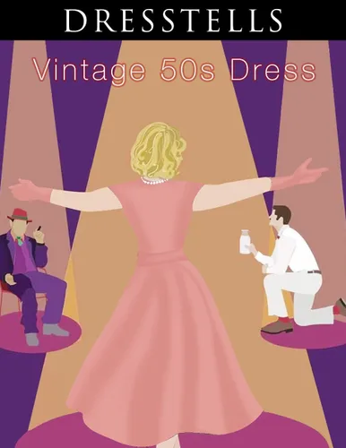 Vista 3 de DRESSTELLS - Vestido clásico para mujer, para la hora del té, vestido de fiesta de graduación, con vuelo, para fiestas de cóctel, con mangas
