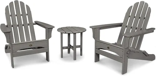 Vista 6 de Trex Juego de sillas Adirondack plegables Cape Cod para exteriores con mesa auxiliar Aruba