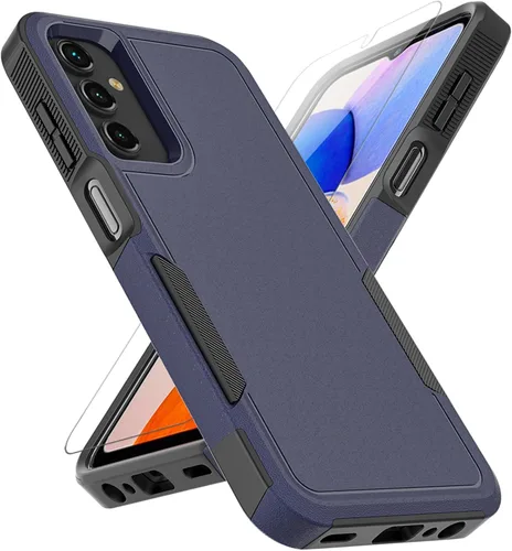 Vista 10 de Funda para Samsung Galaxy A15 5G: Funda protectora de doble capa resistente de servicio pesado para teléfono celular a prueba de golpes rugosa