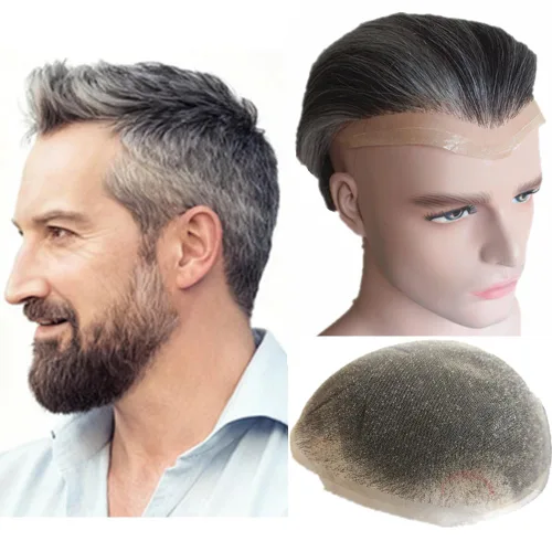 Vista 14 de N.L.W. Sistema de reemplazo de cabello para hombre NLW pelo humano toupee para hombres con encaje HD suave fino Super Swiss 10x8 tamaño base pelos