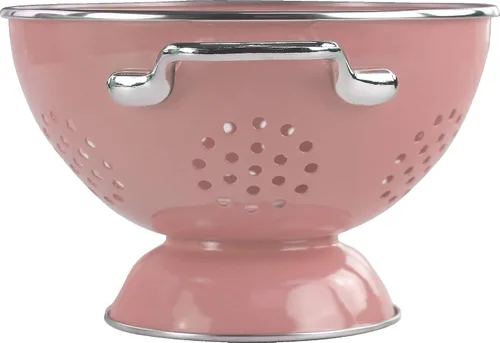 Vista 2 de Reston Lloyd Calypso Basics - Colador esmaltado con recubrimiento en polvo con base sólida, cesta coladora con asas, para pasta, bayas, verduras