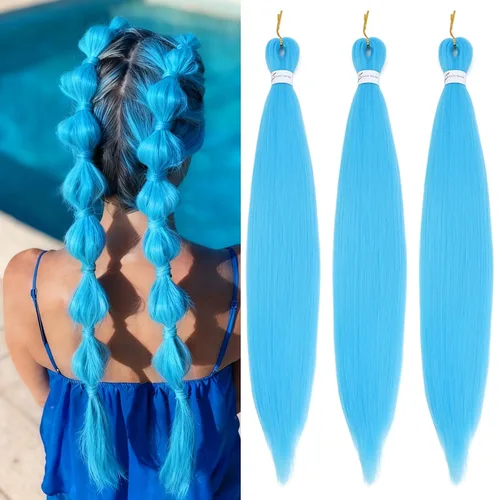 Vista 15 de Firstcyh Hair Cabello trenzado preestirado de 12 pulgadas, cabello trenzado 1B para mujeres negras, 8 paquetes de cabello trenzado bohemio