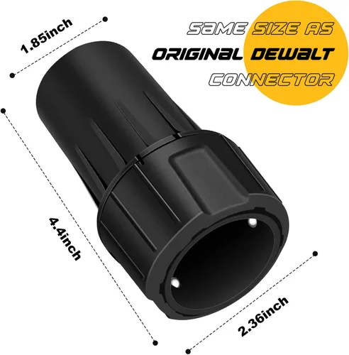 Vista 2 de 1 paquete de repuesto para conector universal Dewalt DWV9000 compatible con extractores de polvo DeWalt, color negro