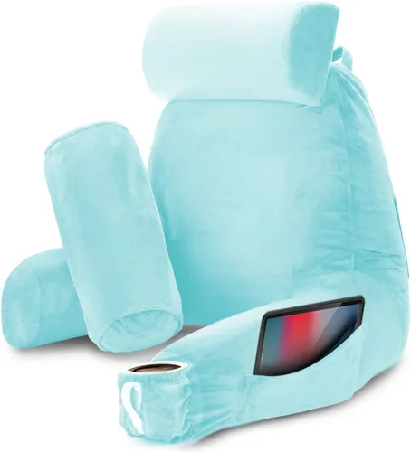 Vista 55 de Nestl Almohada de lectura para niños y adolescentes con espuma viscoelástica triturada, almohadas de respaldo para leer, ver y jugar, uso