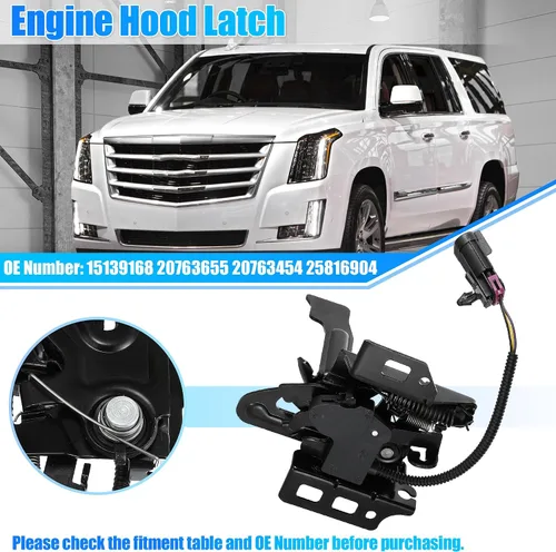 Vista 2 de X AUTOHAUX Bloqueo del pestillo del capó del motor del coche para Cadillac Escalade para Chevrolet Silverado Suburban Tahoe para GMC Sierra Yukon