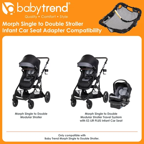 Vista 2 de Baby Trend - Adaptador para asiento infantil de automóvil Morph, negro