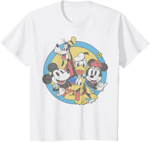 Vista 23 de Disney Camiseta retro de Mickey and Friends Group Shot