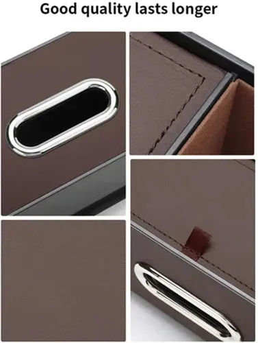 Vista 6 de Caja de almacenamiento multifuncional para vehículos, organizador de asiento trasero de automóvil, portavasos para rellenar huecos, caja de pañuelos