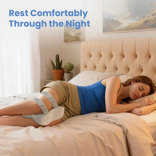 Vista 8 de JINXIA Almohada de rodilla para dormir de lado, cómoda almohada de espuma viscoelástica para dormir de lado, almohada para dormir entre piernas