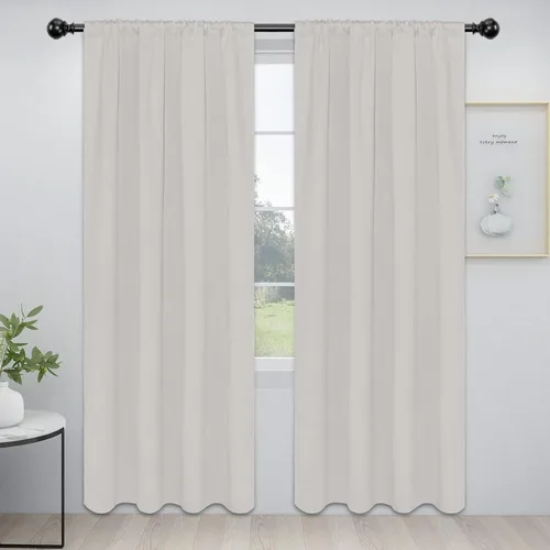Vista 77 de Easy-Going - Cortinas opacas con bolsillo para varilla para dormitorio, cortinas de ventana para oscurecer la habitación para sala de estar