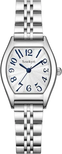 Vista 13 de Reloj Szaikyri en Forma de Barril para Mujeres con Números Árabes Fáciles de Leer, Reloj de Vestir para Damas