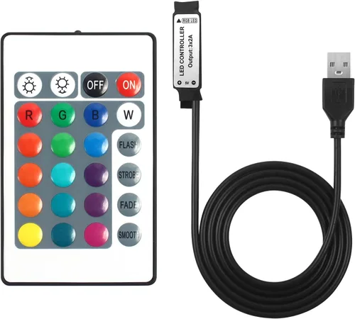 Vista 10 de Controlador USB LED de DC 5V, control remoto inalámbrico de la luz