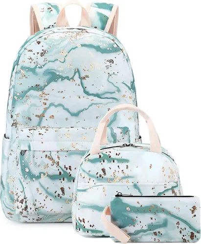 Vista 13 de Bluboon - Mochila escolar para niñas y mujeres para uso diario y de estilo informal, para portátil de 15 pulgadas, con bolsa para almuerzo y bolsa