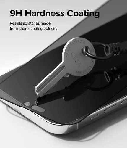 Vista 8 de Ringke Vidrio de privacidad [antiespía] compatible con iPhone 14 Pro protector de pantalla de 6.1 pulgadas, vidrio templado de cobertura completa