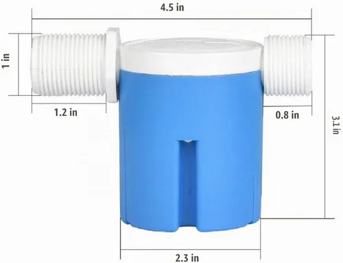 Vista 2 de WANLIAN Válvula de control de nivel de agua integrada integrada de entrada lateral de 3/4 "para tanque de agua solar Lado de 3/4 pulgadas