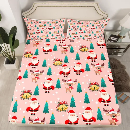 Vista 32 de Erosebridal Divertida sábana bajera ajustable de Halloween para niños, lindo juego de ropa de cama de calabaza fantasma, decoración de Halloween