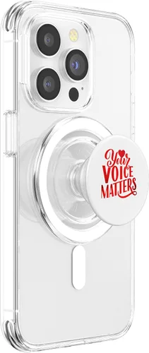 Vista 3 de Your Voice Matters Positive Self Help Esteem Love & Support PopSockets MagSafe PopGrip for iPhone