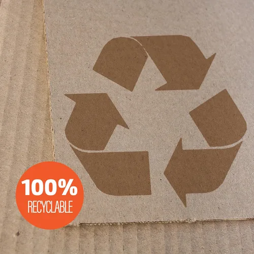Vista 6 de Flipside Products Hojas de proyecto corrugado de papel kraft de doble cara (flauta), hojas de cartón, insertos de embalaje planos, manualidades