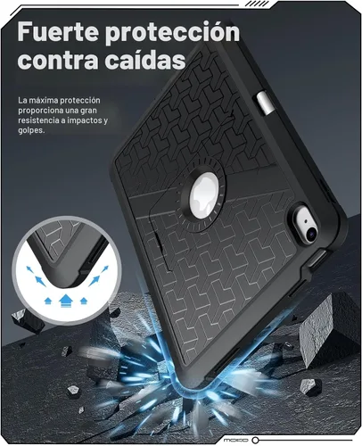 Vista 3 de MoKo Funda para iPad (A16) de 11ª/10ª generación 2025/2022, resistente a prueba de golpes, doble capa protectora de cuerpo completo, protector