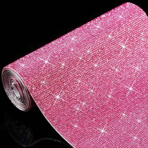 Vista 10 de Outus 60750 Piezas Lámina de Pedrería Brillante 59 x 7.87 Pulgadas Pegatina de Pedrería Autoadhesiva de Cristal Brillante con Diamantes de Imitación