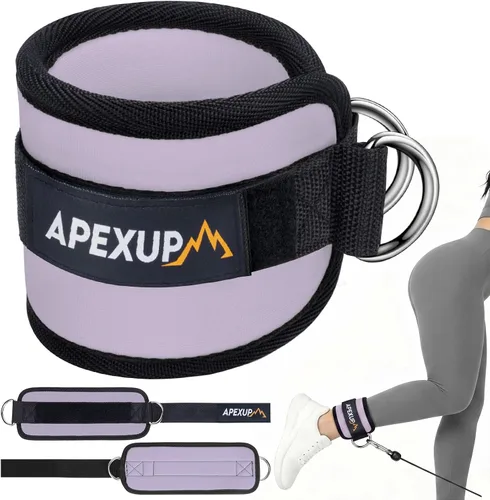 Vista 16 de APEXUP Correa de tobillo para máquina de cable, bandas de resistencia de tobillo, correas de tobillo de patada hacia atrás con cable para gimnasio