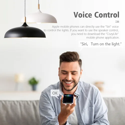 Vista 3 de Bombillas inteligentes: bombilla LED WiFi, funciona con Apple Homekit, Alexa, Google Home y Siri, bombilla inteligente LED E26, regulable de 2700