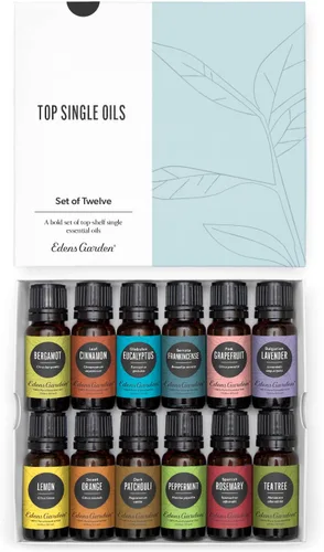 Vista 12 de Edens Garden Aceites esenciales Best of the Best 12 Set – 100% puro grado terapéutico: lavanda, menta, limón, naranja, árbol de té y más