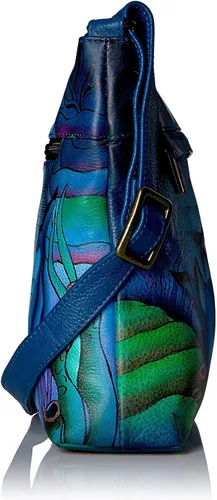 Vista 7 de Anna by Anuschka Women's Genuine Leather Medium Crossbody with External Zipper Pocket