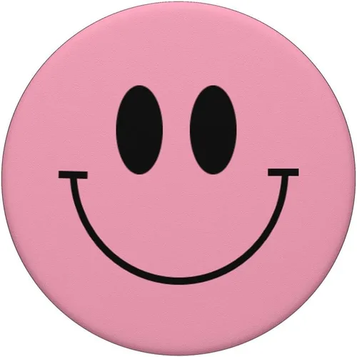 Vista 3 de Pink Smile Face Happy Smiling Emoticon Retro 90s y2k PopSockets Standard PopGrip
