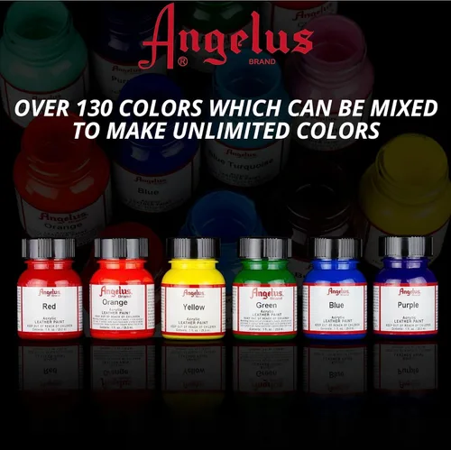 Vista 3 de Pinturas para cuero de Angelus, Rojo, 1 Ounce