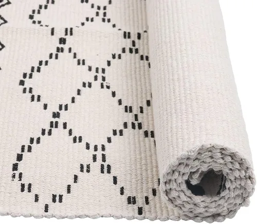 Vista 6 de Pauwer Juego de 2 alfombras de algodón lavables impresas con borlas tejidas a mano con flecos de algodón para cocina, sala de estar, dormitorio